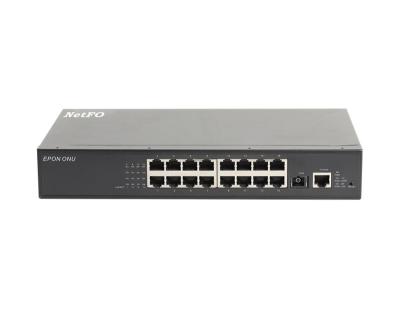 China FTTX FTTH PON ONU 16 Port ONU With Iron Shell For Security Monitoring System for sale