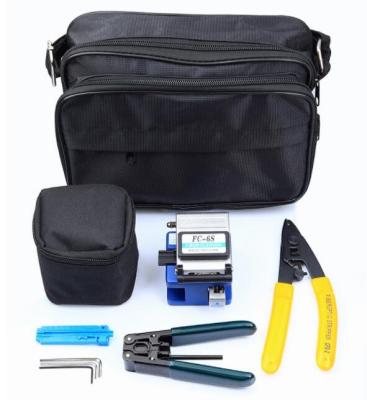 China FTTX FTTH Fiber Optic Tool Kit 8 Pcs / Set With Fiber Cleaver for sale