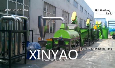 China Centrifuge Dewatering Plastic Washing Line For PET / HDPE / PP flakes for sale