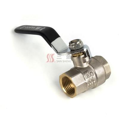 China General CE Approved DN25 1 Inch CW617N Nickel Plated Brass Ball Valve for sale