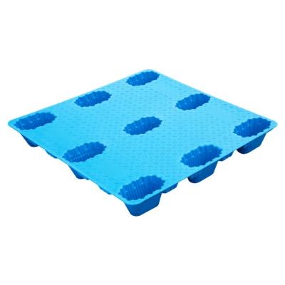 China Daoyuan Deniz Palet Plastico Heavy Duty Single Face 10KG HDPE Single Faced Plastic Pallets 1100x1100*150mm for sale