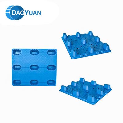 China Profession Disposable Plastic Pallet 1000*1000mm Single Faced Standard Size Nine Feet Stacking Manufacturer for sale