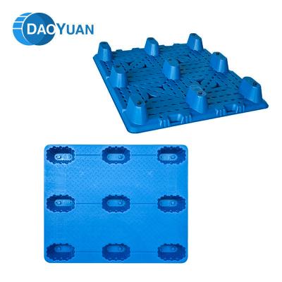 China Single Faced Single Face 9 Legs Products Export Standard HDPE Blow Molding Plastic Pallet for sale