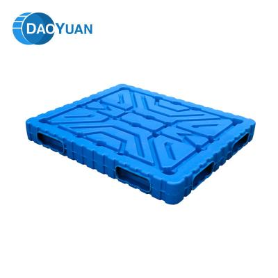 China 1100x1000x150mm Heavy Duty Double Faced HDPE Blow Molding Double Faced Stackable Plastic Pallet for sale