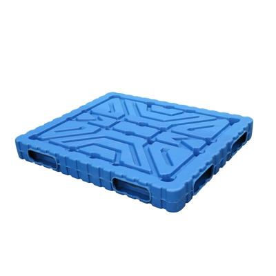 China Double Faced Biggest Standard Double Sides HDPE Blue Plastic Pallet for sale