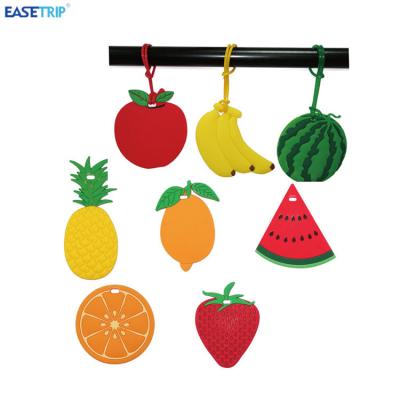 China Wholesale Custom Creative Eco-friendly Fruit Shape Kids Luggage Tags Bulk PVC Travel Luggage Tag for sale