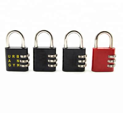 China For Door Fashion 3 Digit Padlock Security Password Luggage Lock Combination Lock For Travel for sale