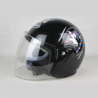 China Protection For 2019 Open Face Helmets Double Visors ABS / Head White Unique Half Face Motorcycle Materials for sale