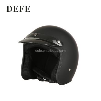 China Pad For Head Cool Half Face Black Motorcycle Custom Helmet With Stitch Certificate for sale