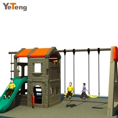 China Outdoor Plastic Playground Plastic Kids Playground Swing Set for sale