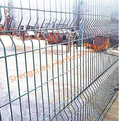 China PVC Coated Welded Wire Mesh Fence,3 bends wire mesh fence with post on sale for sale