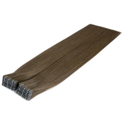 China New Invisible Curly Loop Tape In Human Hair Extensions Seamless Hand Tied PU Skin Weft Injected Tape In Hair Extensions for sale