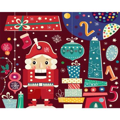 China Santa Claus Kits Canvas Decor CLASSIC 30*40cm DIY Pen Handmade Rhinestone Gem Diamond Art Painting for sale