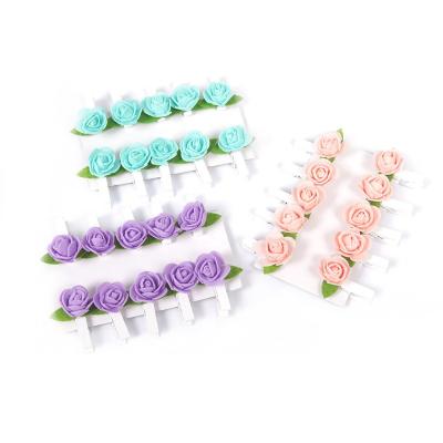 China China Different Flowers Colors Wooden Crafts Peg Sets for Valentine's Day for sale