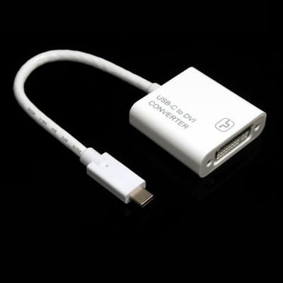 China Slim 20cm Length USB C to DVI Converter USB 3.1 Type-C to DVI 2560*1600 Adapter for Macbook Chromebook Quality Cable for sale