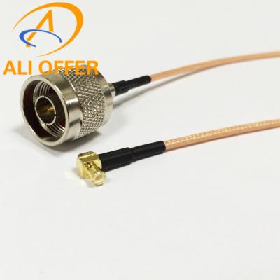 China High Quality MCX Male Right Angle Switch N Male Plug Pigtail with 15cm RG316 Cable,MCX to N Single Pigtail for sale