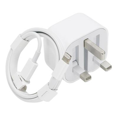 China PD 20W Portable Cell Phone Fold Plug Travel 20W Charging Wall Charger 1m Cable PD USB-C Fast Adapter UK Plug for sale