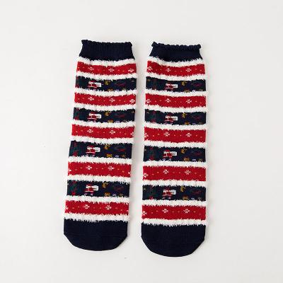 China New Arrivals Women Christmas Winter Holiday Thermal Thermal Cute Comfortable Thermal Theme Long Socks for sale