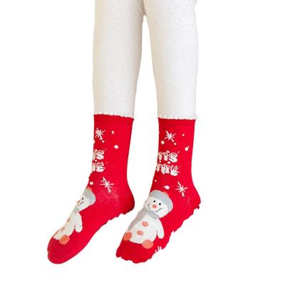 China Best Selling Winter Cartoon Christmas Holiday Thermal Cute Theme Thermal Long Socks for sale