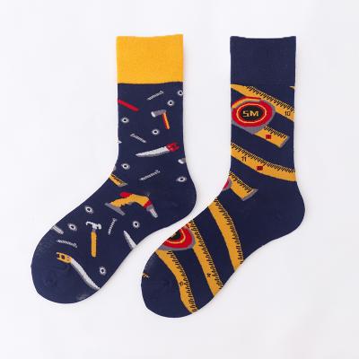 China Cotton Asymmetry Street Cartoon Sports Men Women Thick Comfortable Socks Long for sale