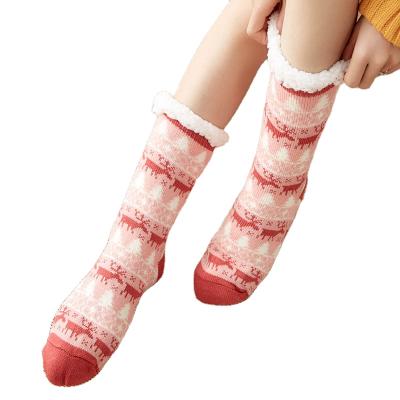 China Thermal Newcomers Thickened Medium Holiday Theme New Year Christmas Slouch Slouch Women Cute Home Warm Socks for sale