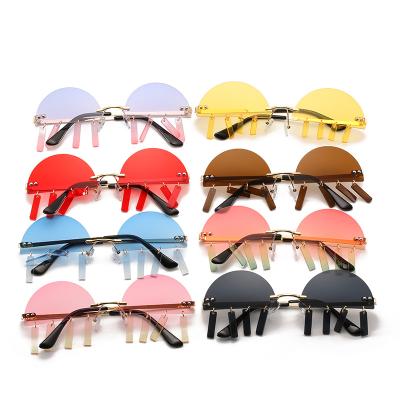 China Wholesale 2021 Alloy Women Sunglasses Fashion Half Frame Sunglasses YTSGY1777 Custom Funny Sunglasses Retro Sun Glasses for sale