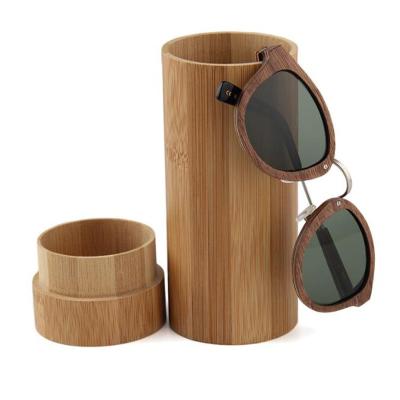 China YT1440 light and nice custom logo show hardness glass case luxury bamboo made sunglasses case sun glass case logo for sale