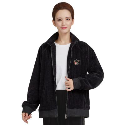 China Anti-wrinkle High Quality Women's Stand Collar Jacket Thickened Zipper Casual Long Sleeve Jacket Can Be Customized for sale