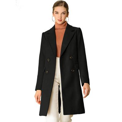 China Reversible Women's Collar Midi Coat Winter Cross Belted Belted Jacket Long Reversible for sale