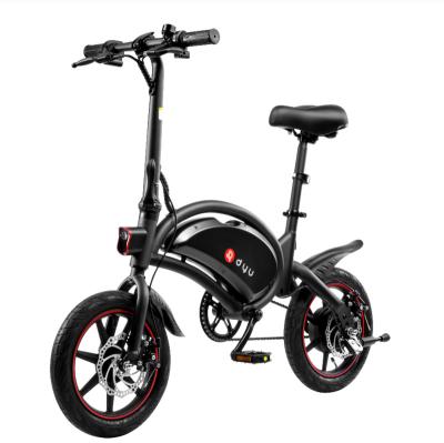 China 2022 Poland warehouse DYU 14 inch 36v high quality unisex electric bike 6ah adult smart electric folding e-bike for sale