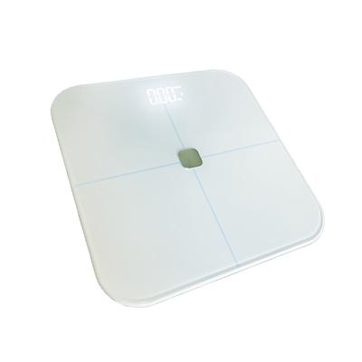 China Weight Function ITO Conductor Smart Weight Scale Precision Smart Body Fat Measures 400 Pound Glass Bathroom Scale for sale