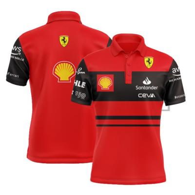 China Other 2023 Summer New Formula 1 F1 Racing Team Scuderia Polo Shirt Men Outdoor Sports Loose Breathable for sale