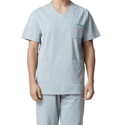 China Medical Place Men Nurse Uniforms Anti Wrinkle Work Wear Nurse Stoff Uniform Sets Medical Uniform Scrubs Trendy Nurse Uniform Designs for sale