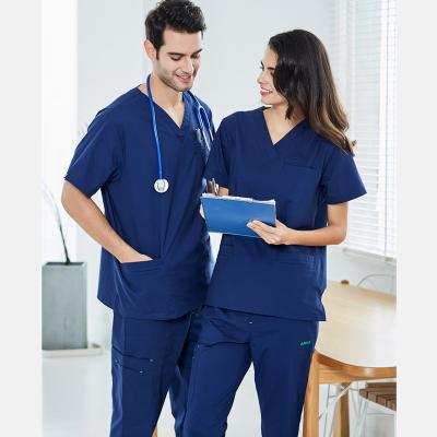 China Hospital Uniform Nursing Hospital Sets Medical Tunic Hospital Suits Uniform Designs New Style Nursing Scrub Sets Medical Uniform for sale