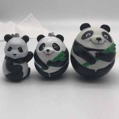 China OEM China Toys Non-Toxic Animal PlasticToy Panda Chinese Mini Toy Panda Tumbler Key Chain Key Chain for sale