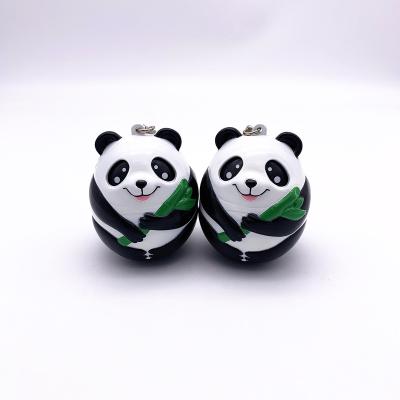 China Panda Mini Toys Non-toxic Chinese Animal Tumbler Cute Panda Mini Toy Panda Oval Pu Toy Plastic for sale