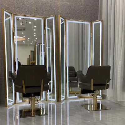 China Modern Hot Sale Salon Spa Wall Mounted Decorative Smart Screen Touch LED Light barbershop mirror for sale