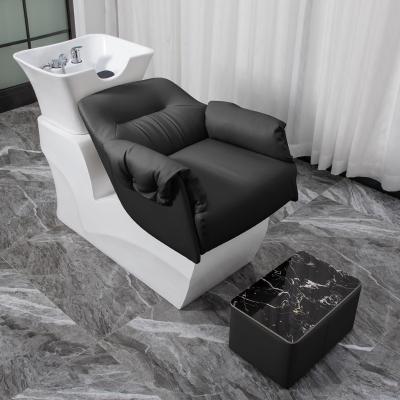 China Super Comfortable Salon Equipment Massage Lay Down Ceramic Bowl Cheap Price Of Shampoo Chairs for sale