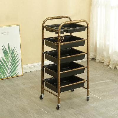 China Modern Hairdressing tool car beauty trolley hair salon perm dyeing barber shop special small barre car multi-functional shelf cabinet for sale