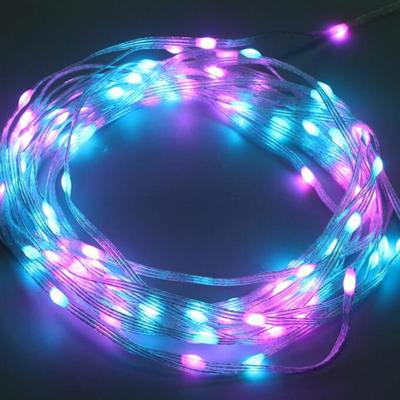 China Hotel 5m_10m_20m Smart Rgb Fairy String Light App Control Waterproof Usb Copper Wire Lights 16 Colors New Year Decoration for sale