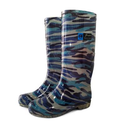 China Waterproof Pvc Design Your Own for Men Shoes Wholesale Blue Camouflage Construction Rain Boots for sale