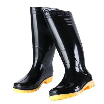 China Good Quality Design Your Own Pvc Glitter Black Long Shoe Clear Waterproof for Men Rain Boots for sale