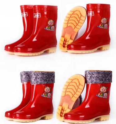 China Cheap Garden Shoes Waterproof Customized Glitter PVC Children Baby Rain Boots Kids for sale