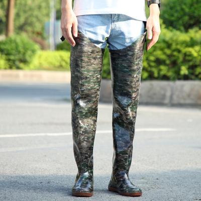 China Paddy Boot Waterproof Camouflage Rain Logo OEM Rubber Clear Farming Customized Rice Planting Boots for sale