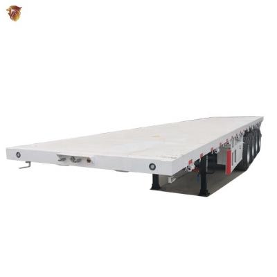 China Carry Container Cheap Transport Containers Bulk Flatbed Cargo 20ft 30ton 50ton 40ft Flatbed Trailer for sale