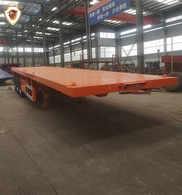 China Flatbed trailer 3 axle flatbed trailer 3 axle truck trailer used for sale for sale