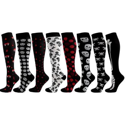 China Halloween Christmas Sporty Hot Selling Socks Sports Compression Knee High Cotton Long Socks Unisex for sale