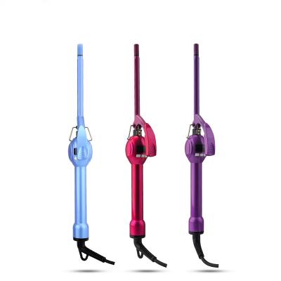 China / Household LCD Digital Display Curling Iron Electric Hair Styling Tools Tube Mini Single Wave Luster Ceramic Curling Irons for sale