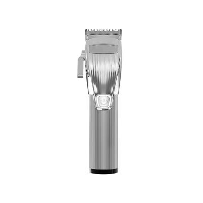 China Waterproof Large Capacity Silver Professional Hair Trimmers Metal Battery Cutter Car USB Electric Hair Clippers for sale