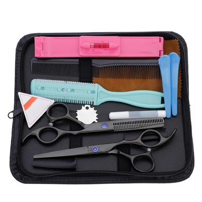 China Thinning Scissors Wholesale Custom Carbon Steel Hairdressing Hair Scissors Flat Tooth Hair Scissors Set 6 Inch Professional Hair Cutting Scissors for sale